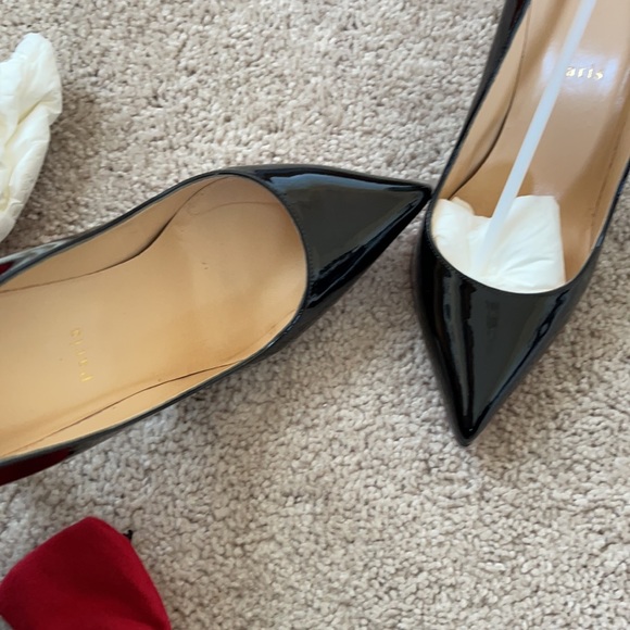 Louboutin Pigalle 100 Black Patent Heels - perfect - Picture 6 of 7